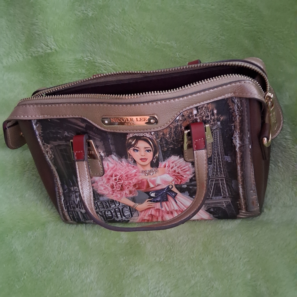Nicole Lee Brown and Gold Women's Bag